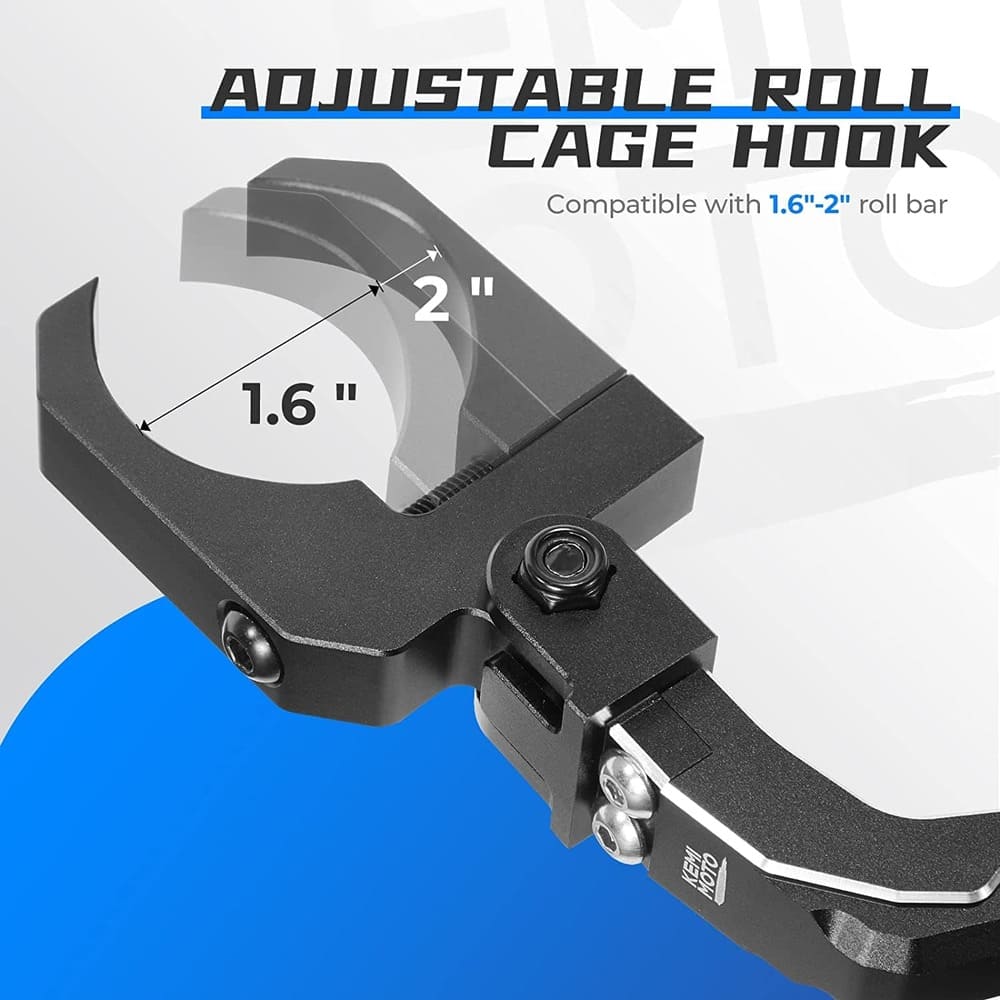 Kemimoto Can-Am Maverick X3 1.6"-2" Roll Bar UTV Roll Cage Helmet Hook