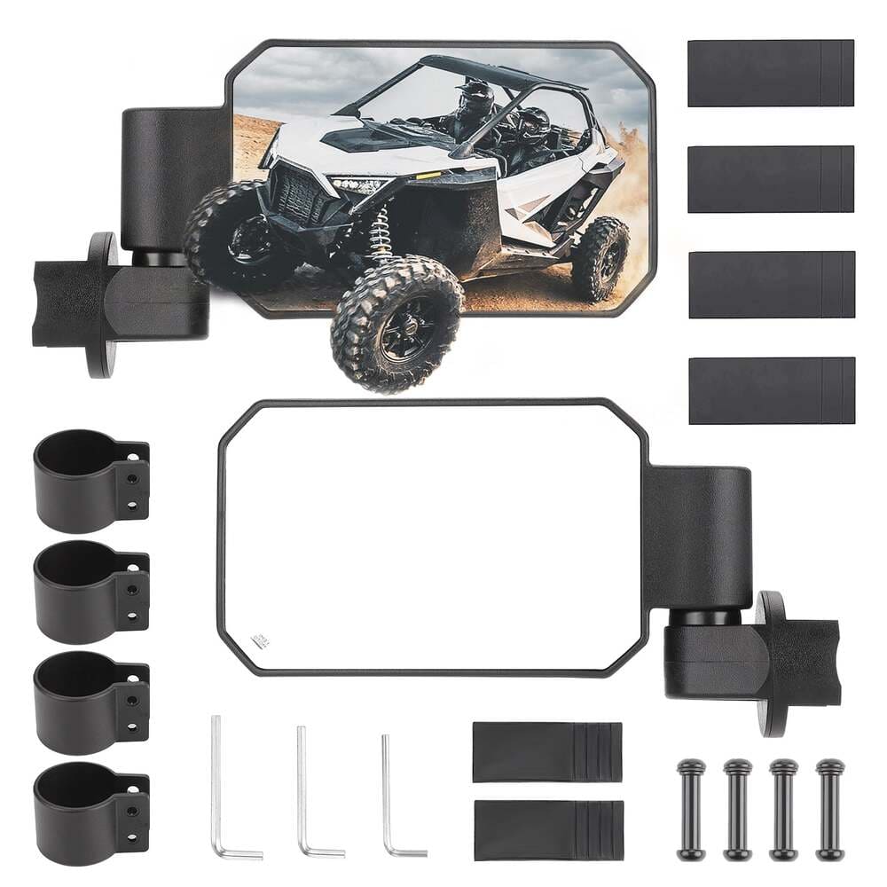 Kemimoto Can-Am Maverick X3 1.6"-2" Roll Bar Cage Rear View Mirror & Side Mirrors