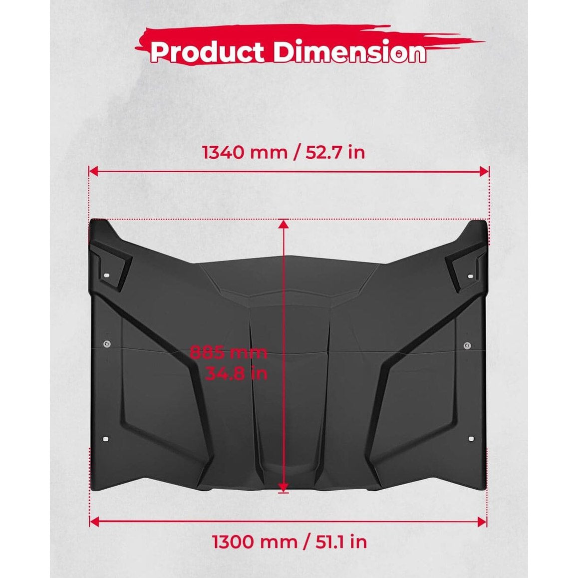 Kemimoto Can-Am Maverick X3 2-in-1 Combination Plastic Hard Roof