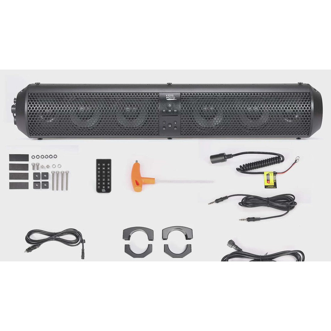Kemimoto Can-Am Maverick X3 1.56"-2.25" Roll Bar UTV Bluetooth 6 Speaker Sound Bar