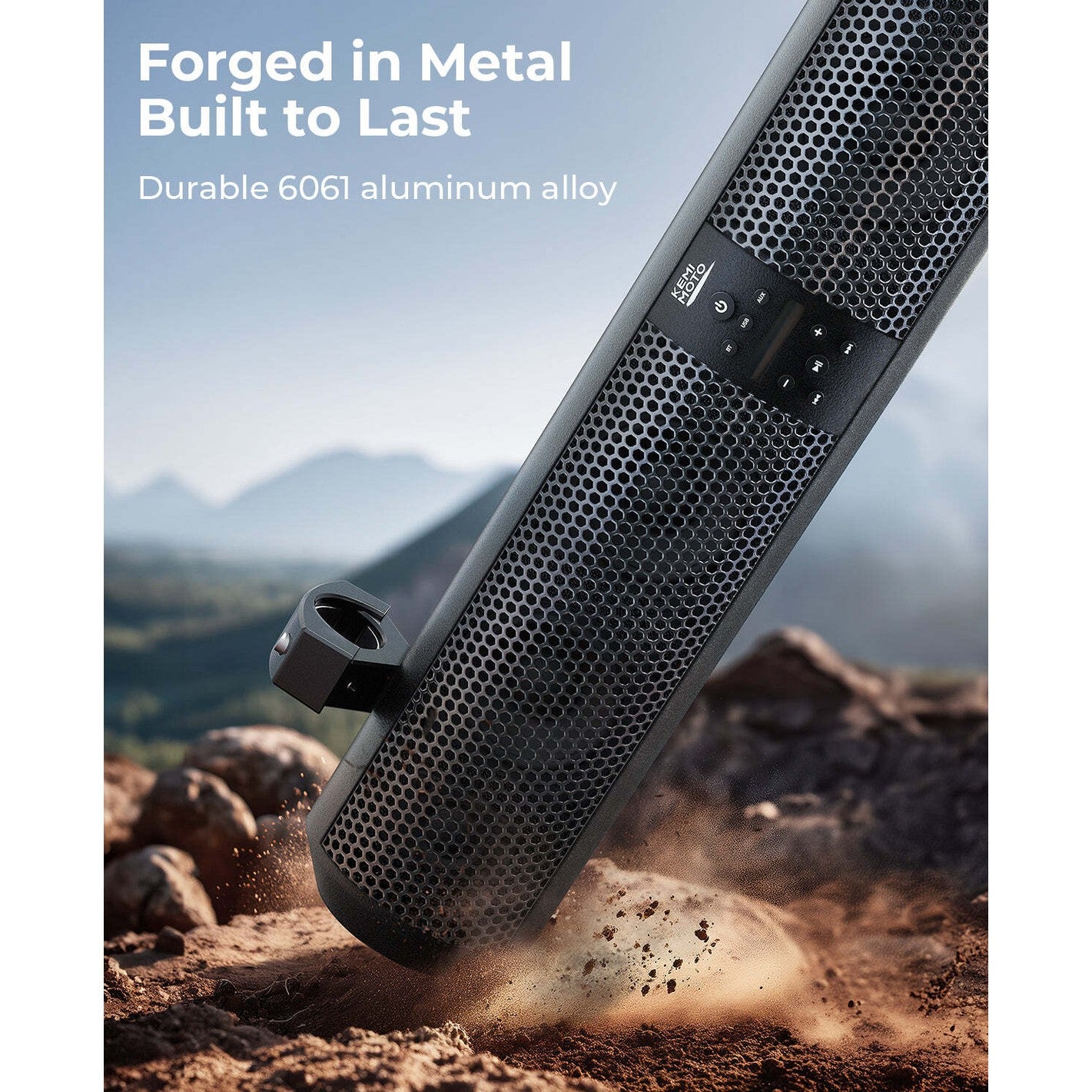 Kemimoto Can-Am Maverick X3 1.56"-2.25" Roll Bar UTV Bluetooth 6 Speaker Sound Bar