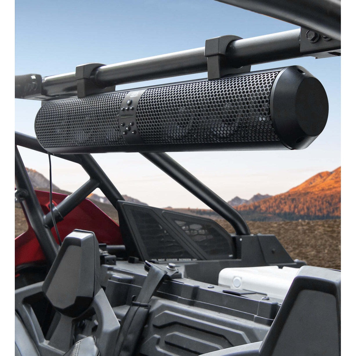 Kemimoto Can-Am Maverick X3 1.56"-2.25" Roll Bar UTV Bluetooth 6 Speaker Sound Bar