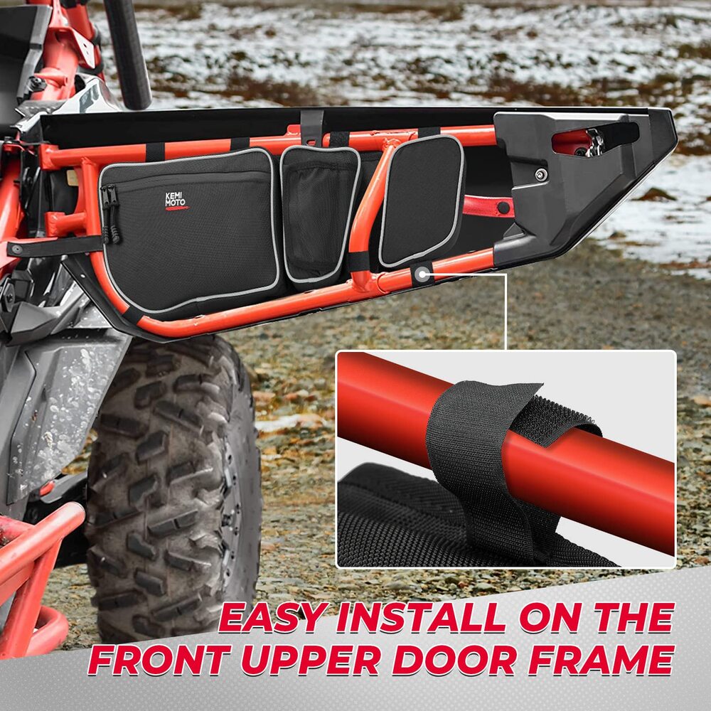 Kemimoto Can Am Maverick X3 Door Storage Bags with Removable Knee Pad