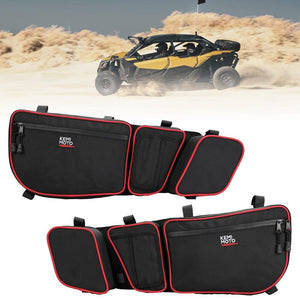 Kemimoto '17-'25 Can-Am Maverick X3 Storage Door Bags w/ Removable Knee Pad