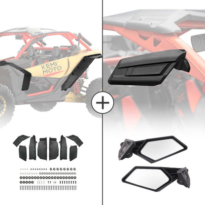 Kemimoto Can-Am Maverick X3 Extended Fender Flares & Side Mirrors