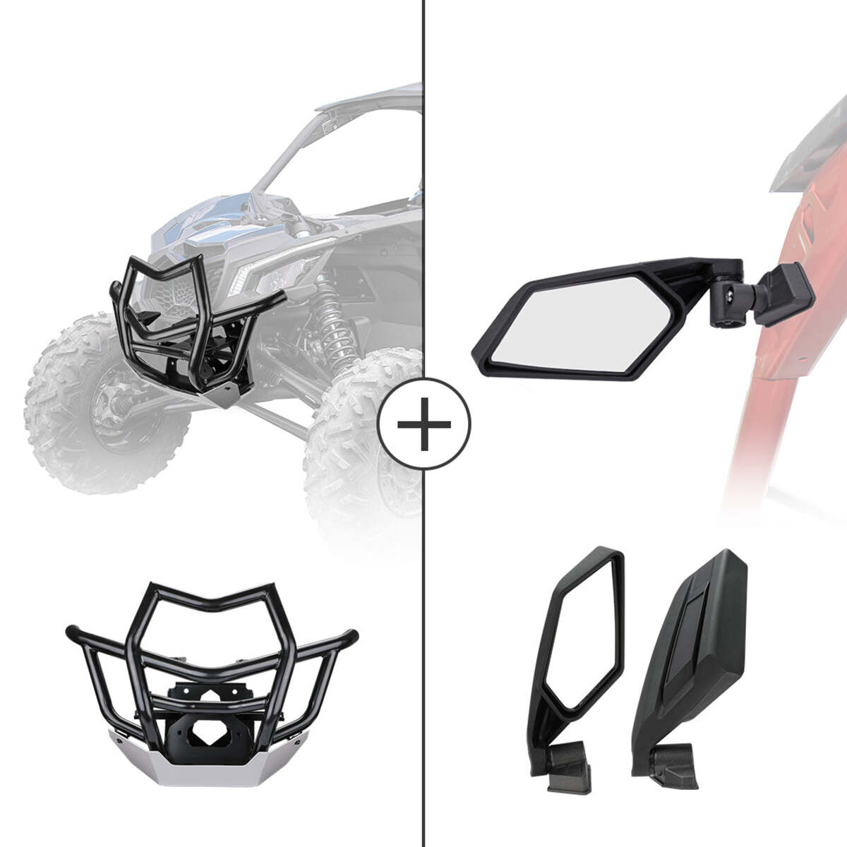 Kemimoto Can-Am Maverick X3 Front Bumpers & Side Mirrors