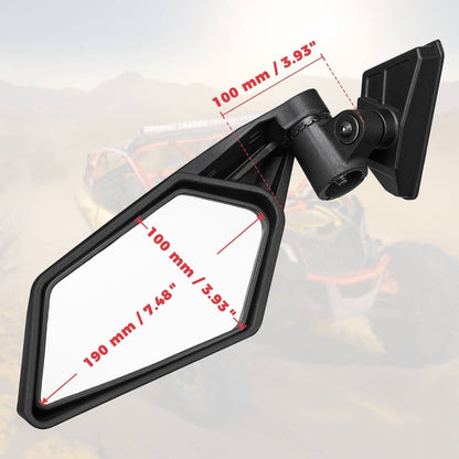 Kemimoto Can-Am Maverick X3 Front Door Storage Bags & Side View Mirror