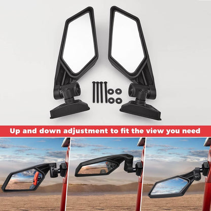 Kemimoto Can-Am Maverick X3 Front Door Storage Bags & Side View Mirror