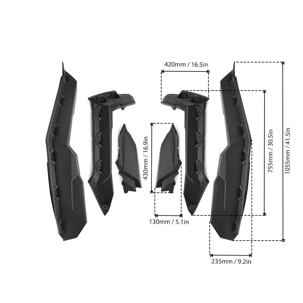 Kemimoto Can-Am Maverick X3 Front Lower Door Inserts & Mud Fender Flares