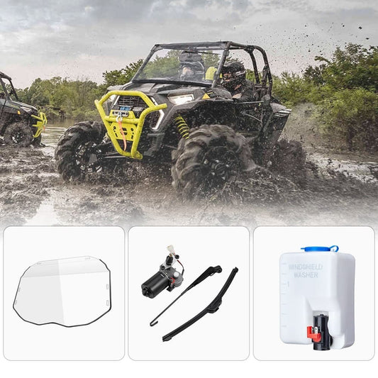 Kemimoto Can-Am Maverick X3 Full Windshield & Windshield Wiper & Windshield Washer