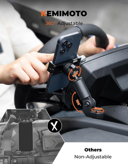 Kemimoto Can-Am Maverick X3/Max 360° Adjustable CNC Phone Mount