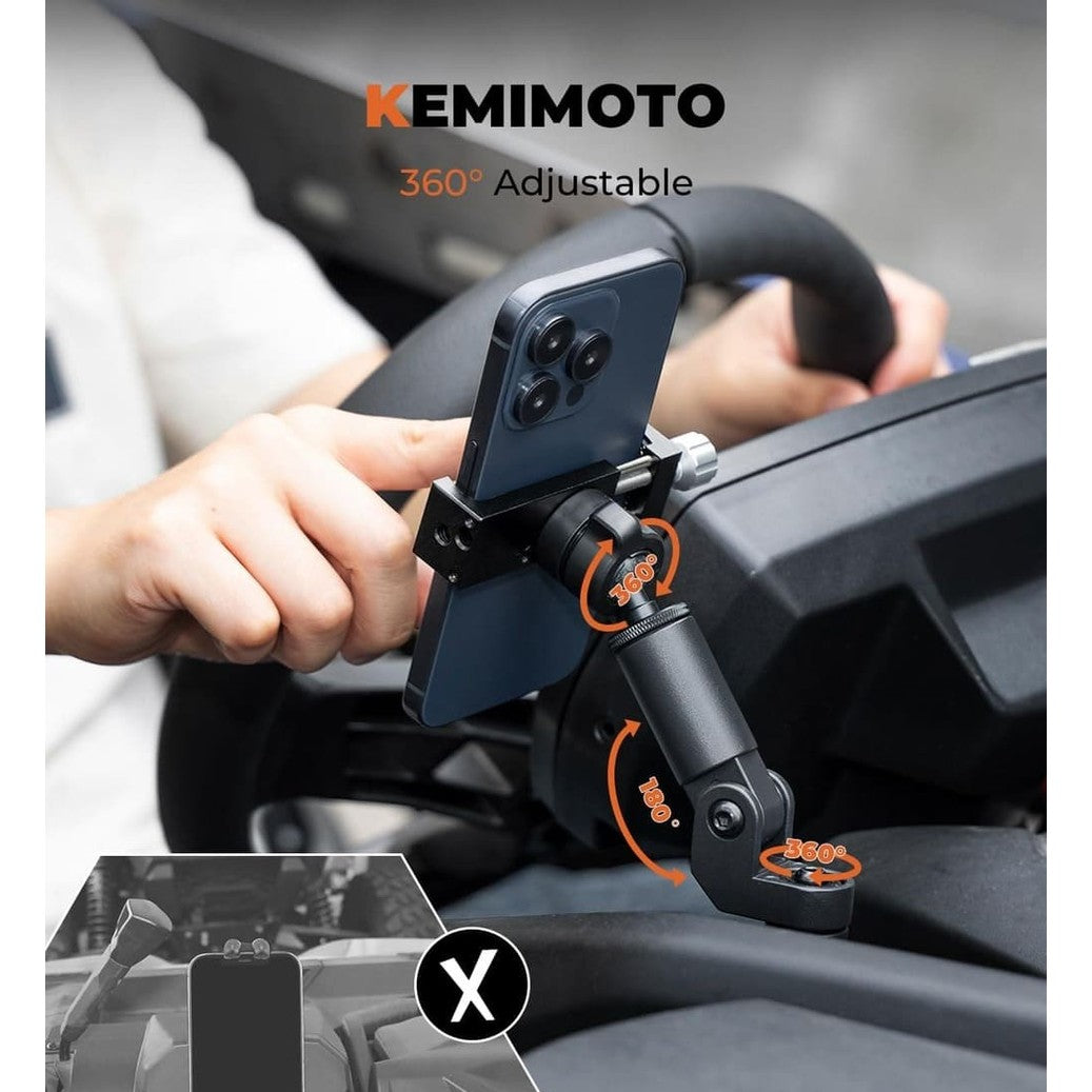 Kemimoto Can-Am Maverick X3/ Max 360° Adjustable CNC Phone Mount
