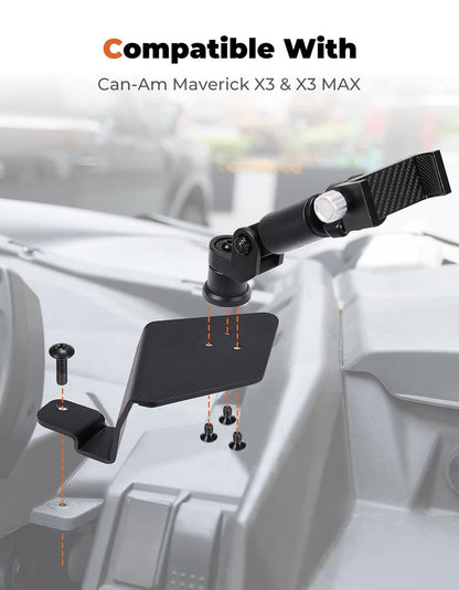Kemimoto Can-Am Maverick X3/Max 360° Adjustable CNC Phone Mount