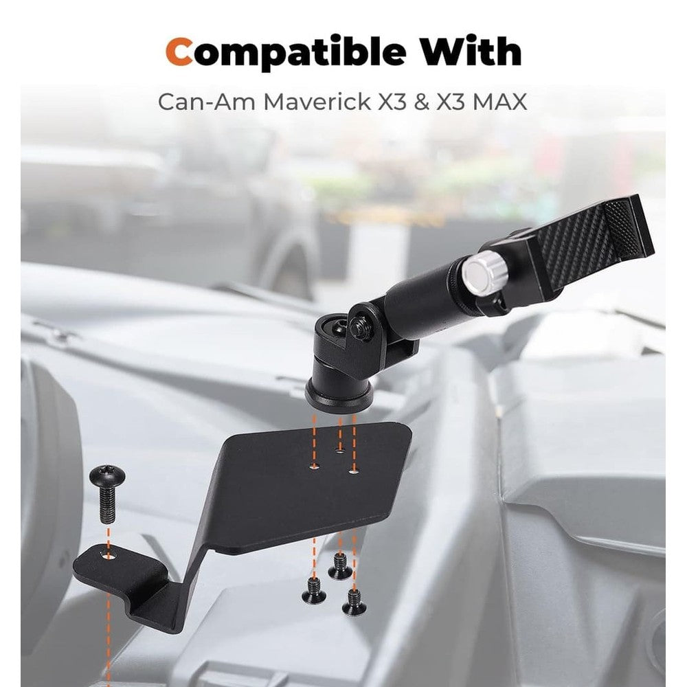 Kemimoto Can-Am Maverick X3/ Max 360° Adjustable CNC Phone Mount