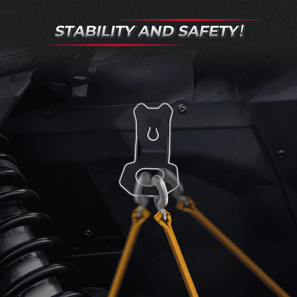 Kemimoto Can Am Maverick X3/Max 4 Pcs Tie Down Brackets Hooks