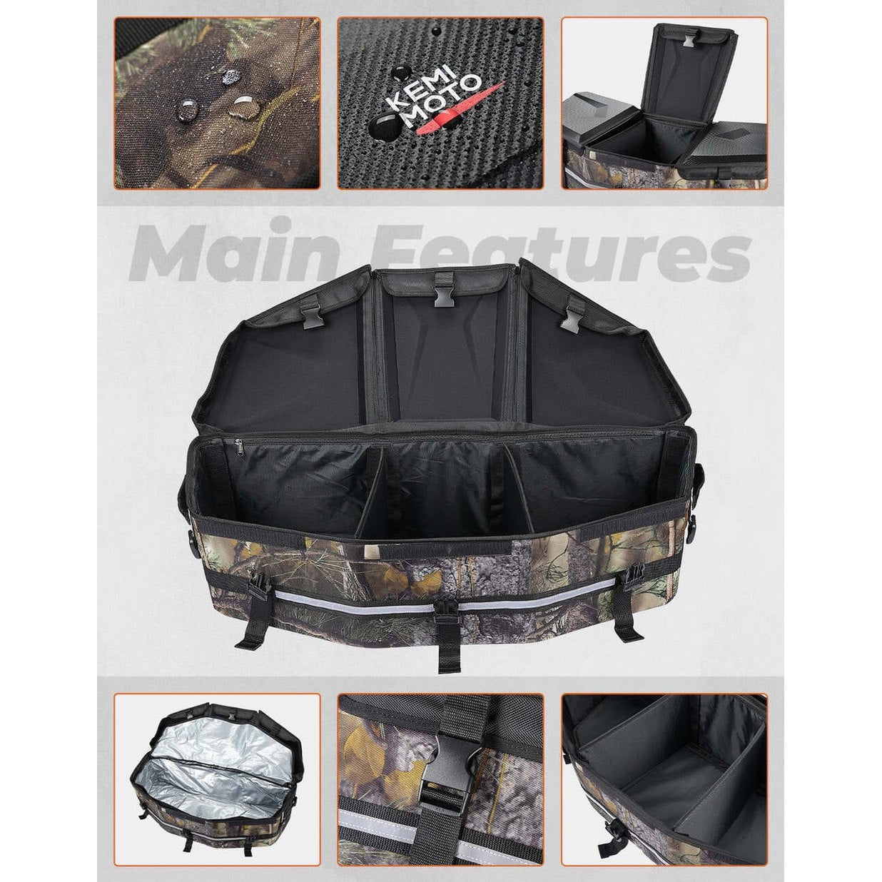 Kemimoto Can-Am Maverick X3/ Max Camo Rear Storage Bag