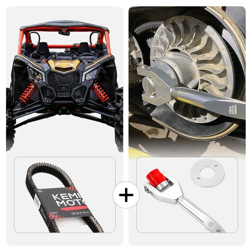 Kemimoto Can-Am Maverick X3 /Max Drive Belt & Belt Changing Tool Kit