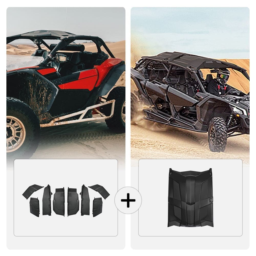 Kemimoto Can-Am Maverick X3 Max Extended Fender Flares & Hard Roof