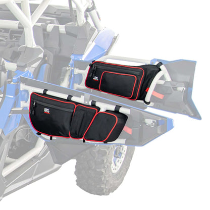 Kemimoto Can-Am Maverick X3 Max Front and Rear Door Bags Red