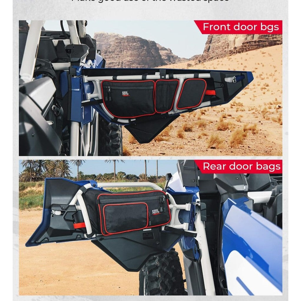 Kemimoto Can-Am Maverick X3 Max Front & Rear Door Bags - Red