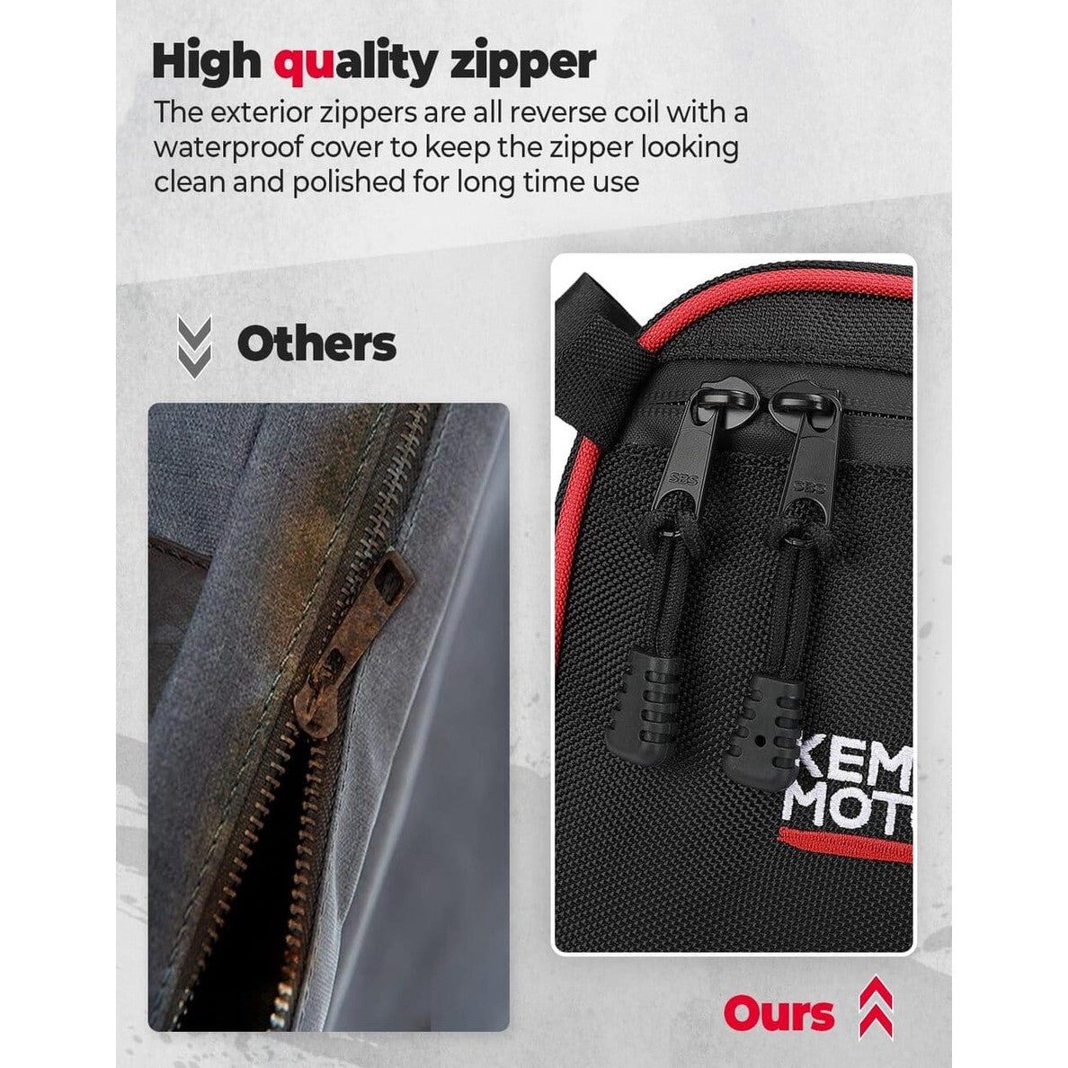 Kemimoto Can-Am Maverick X3 Max Front & Rear Door Bags - Red
