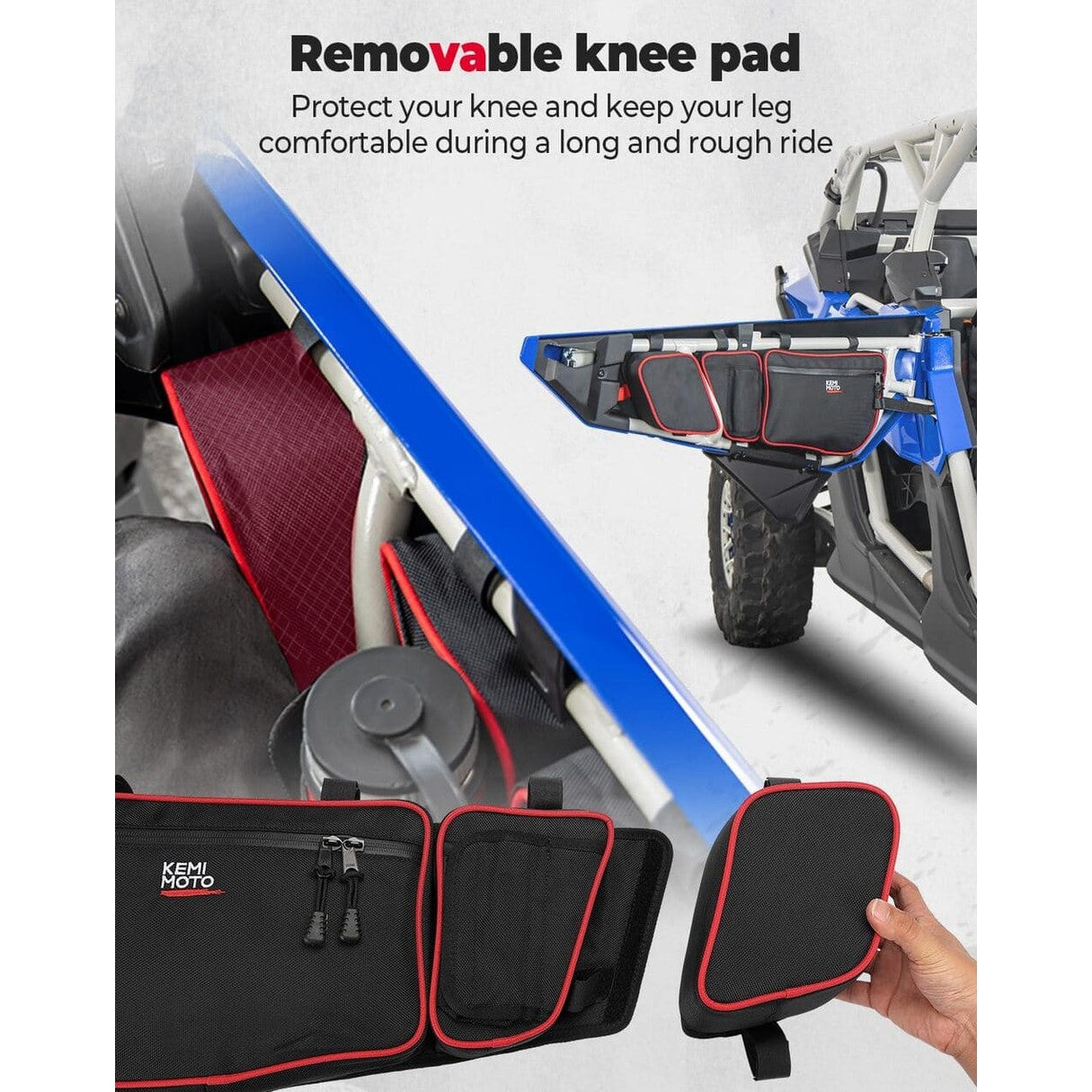 Kemimoto Can-Am Maverick X3 Max Front & Rear Door Bags - Red