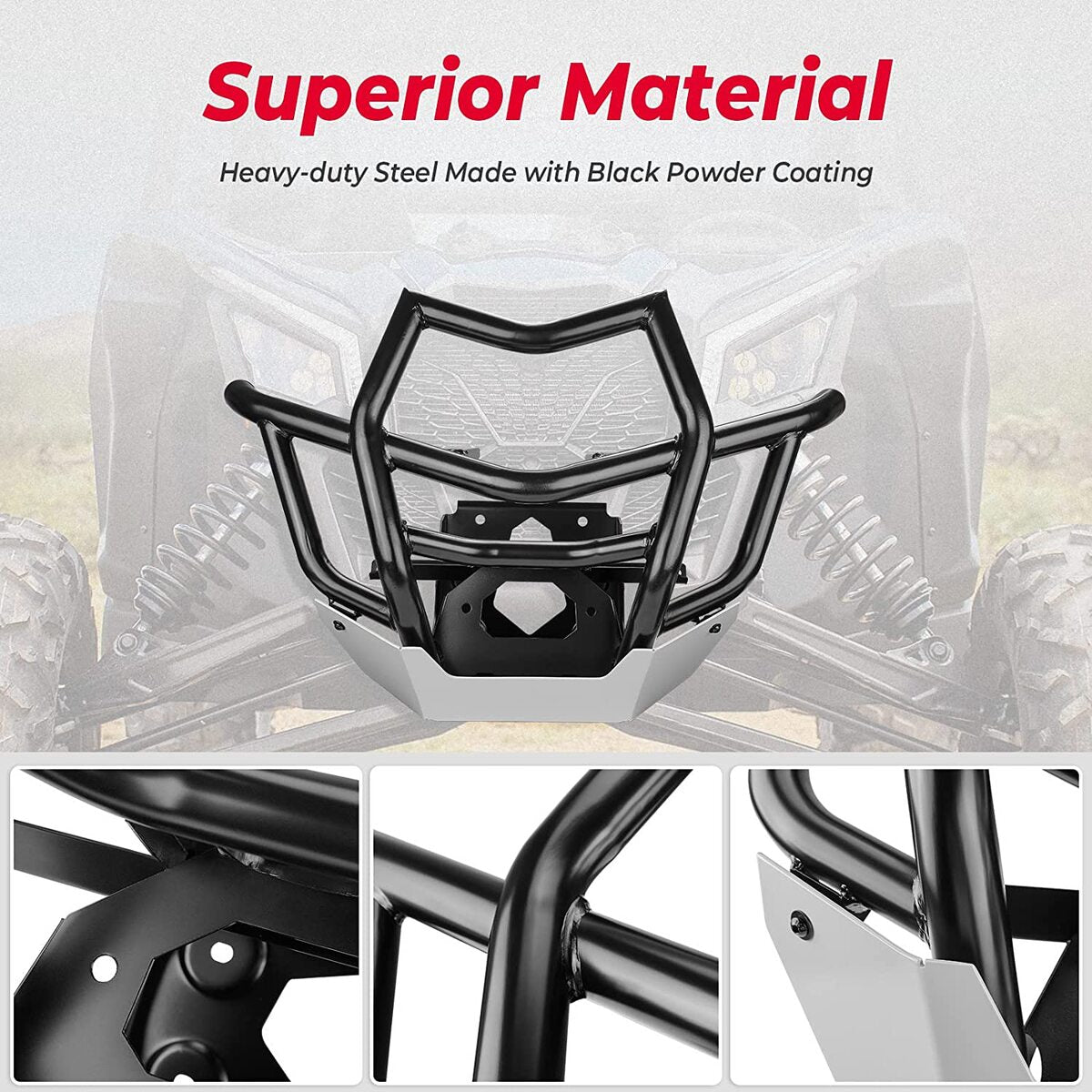Kemimoto Can-Am Maverick X3 Max Front Bumpers & Hard Roof