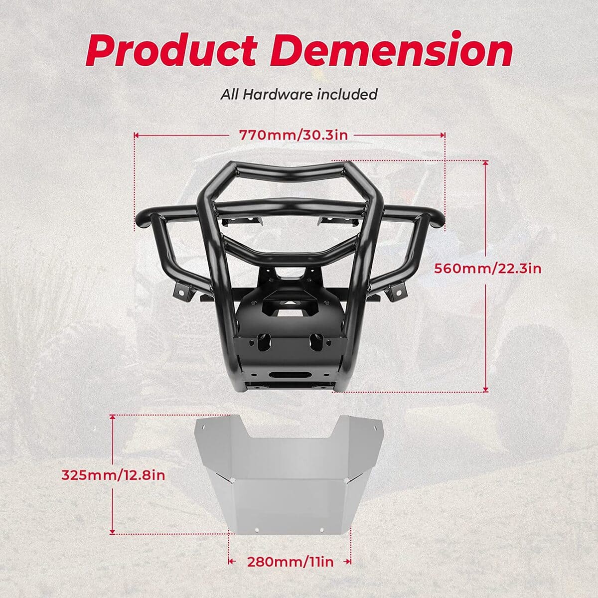 Kemimoto Can-Am Maverick X3 MAX Front Bumpers & Lower Door Inserts