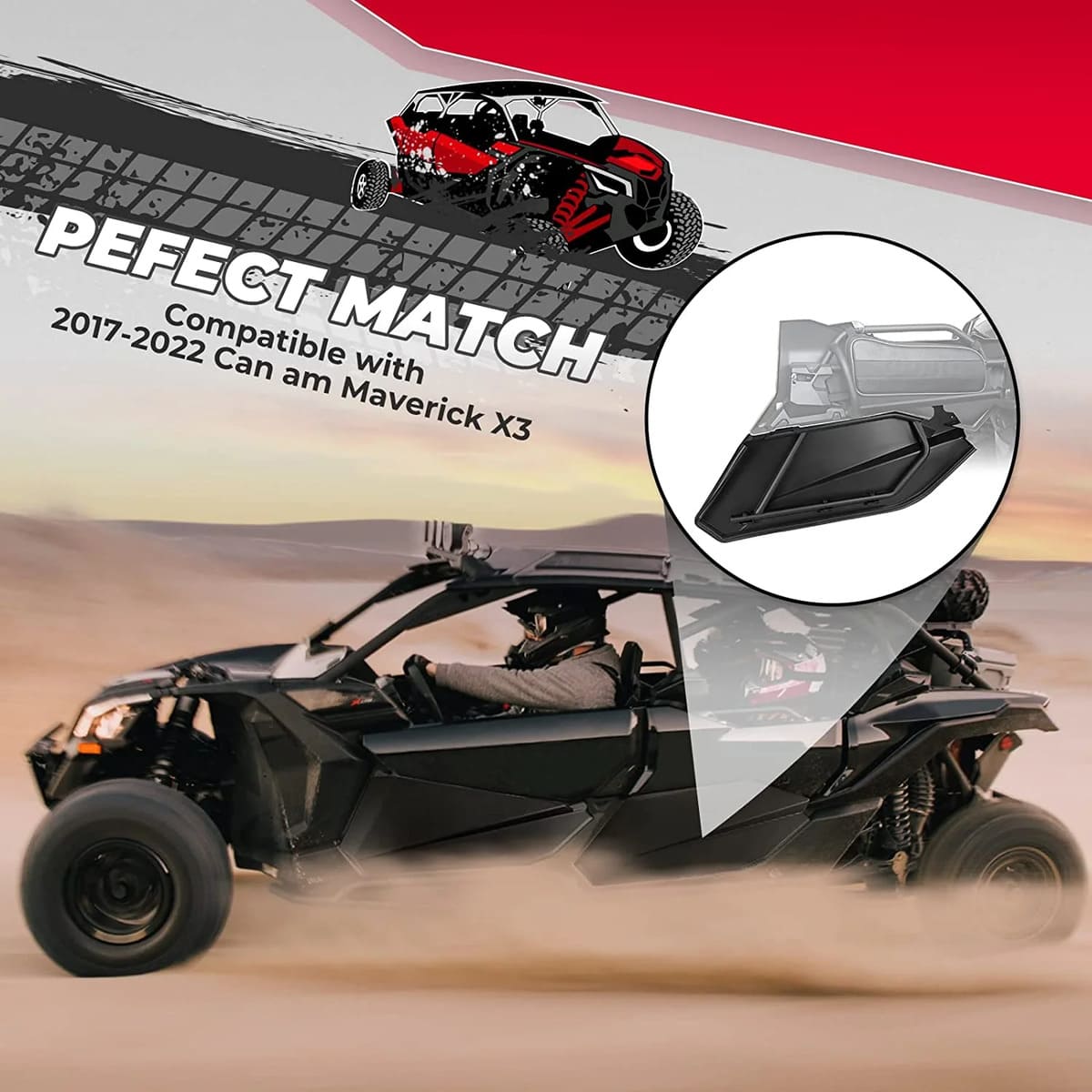 Kemimoto Can-Am Maverick X3 Max Front Lower Doors & Extended Fender Flares