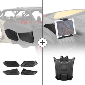 Kemimoto Can-Am Maverick X3 Max Lower Doors Panels Kit & Tablet Holder