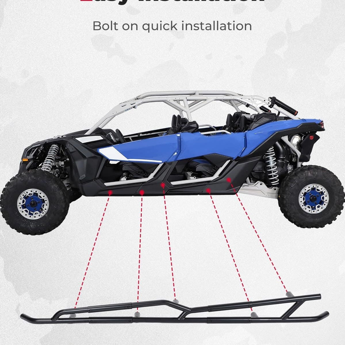 Kemimoto Can-Am Maverick X3 Max Nerf Bars/ Rock Sliders - 1 Pair