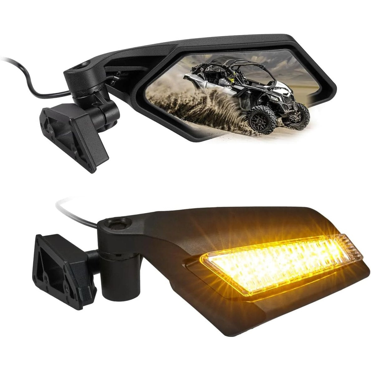 Kemimoto Can-Am Maverick X3/Max One Pair LED Side Mirrors