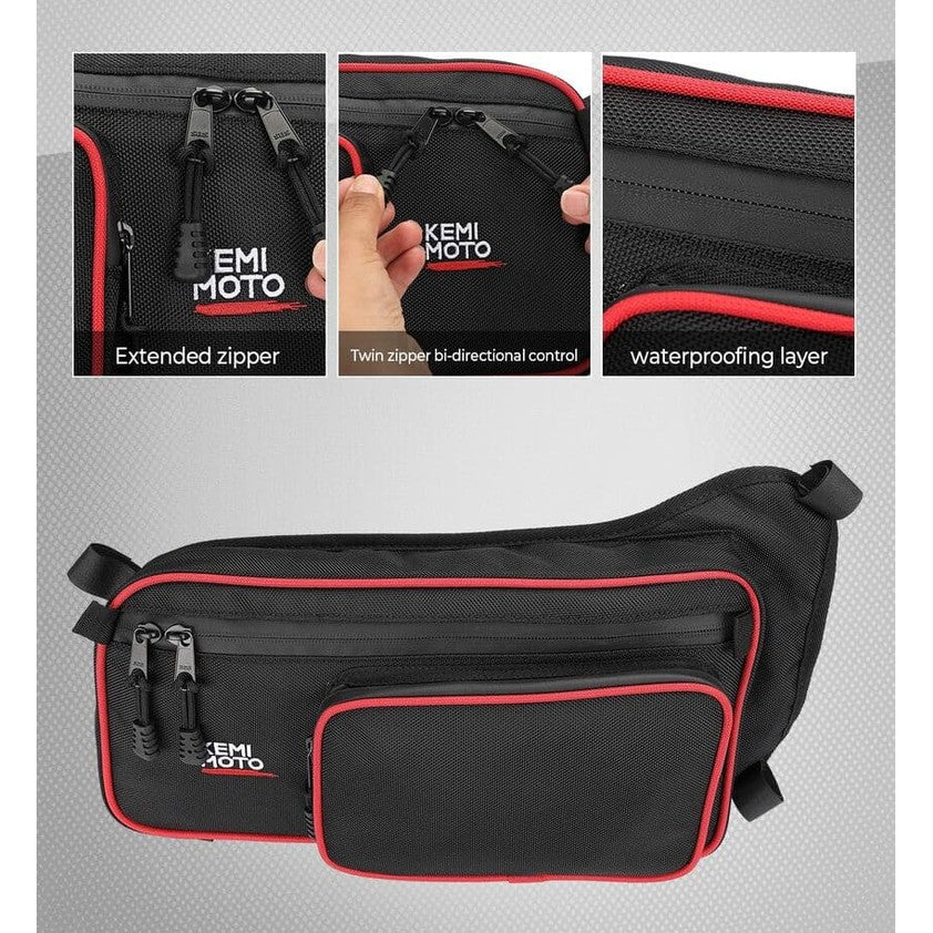 Kemimoto Can-Am Maverick X3 MAX One Set Rear Upper Door Bags - Red