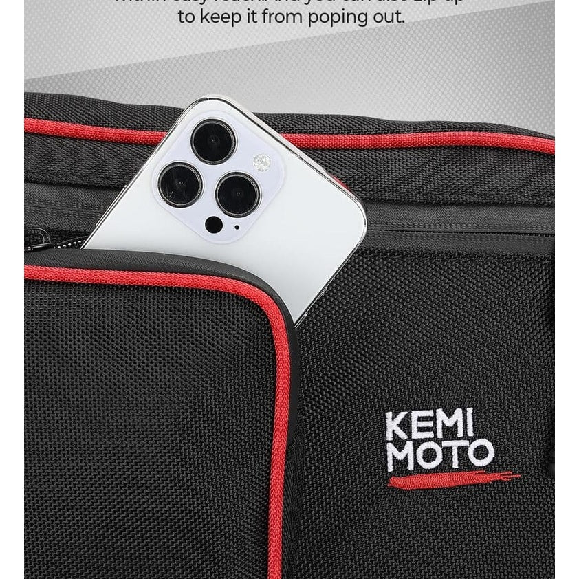 Kemimoto Can-Am Maverick X3 MAX One Set Rear Upper Door Bags - Red