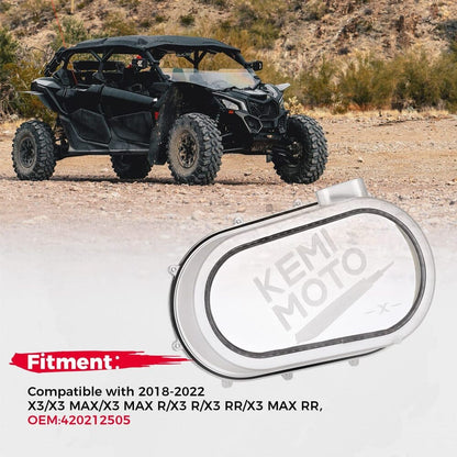 Kemimoto Can-Am Maverick X3/Max Outer Clutch Cover with RGB LED Strip Lights