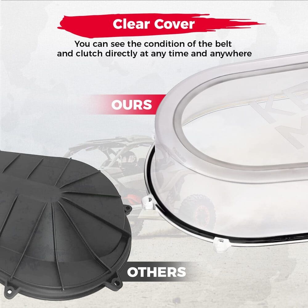 Kemimoto Can-Am Maverick X3/Max Outer Clutch Cover with RGB LED Strip Lights