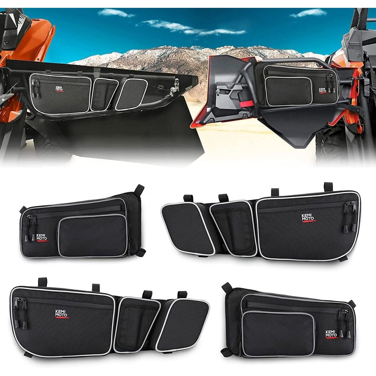 Kemimoto Can-Am Maverick X3 Max Rear Storage Bag & Door Bags