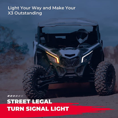 Kemimoto Can-Am Maverick X3/MAX RGB Fang Lights with APP+RF Remote Control