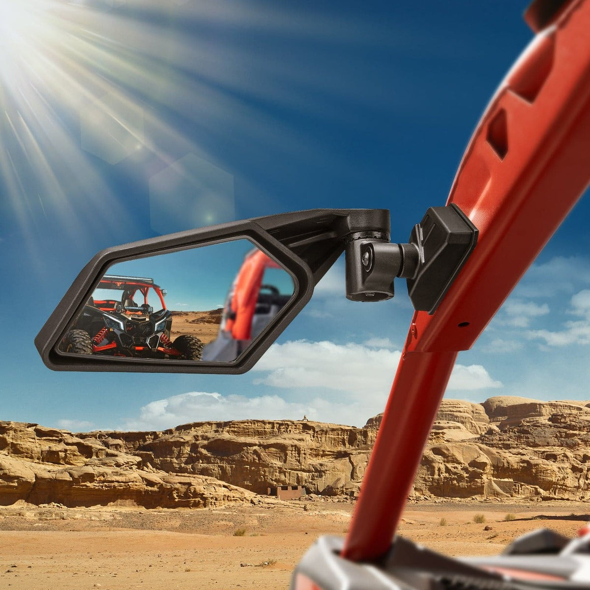 Kemimoto Can-Am Maverick X3 Max Side View Mirror & Hard Roof