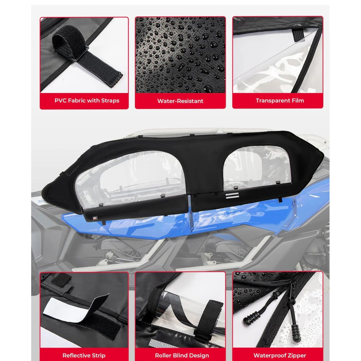 Kemimoto Can-Am Maverick X3 Max Soft Cab Enclosure & Lower Door Inserts