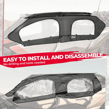 Kemimoto Can-Am Maverick X3 Max Soft Cab Enclosure Upper Doors