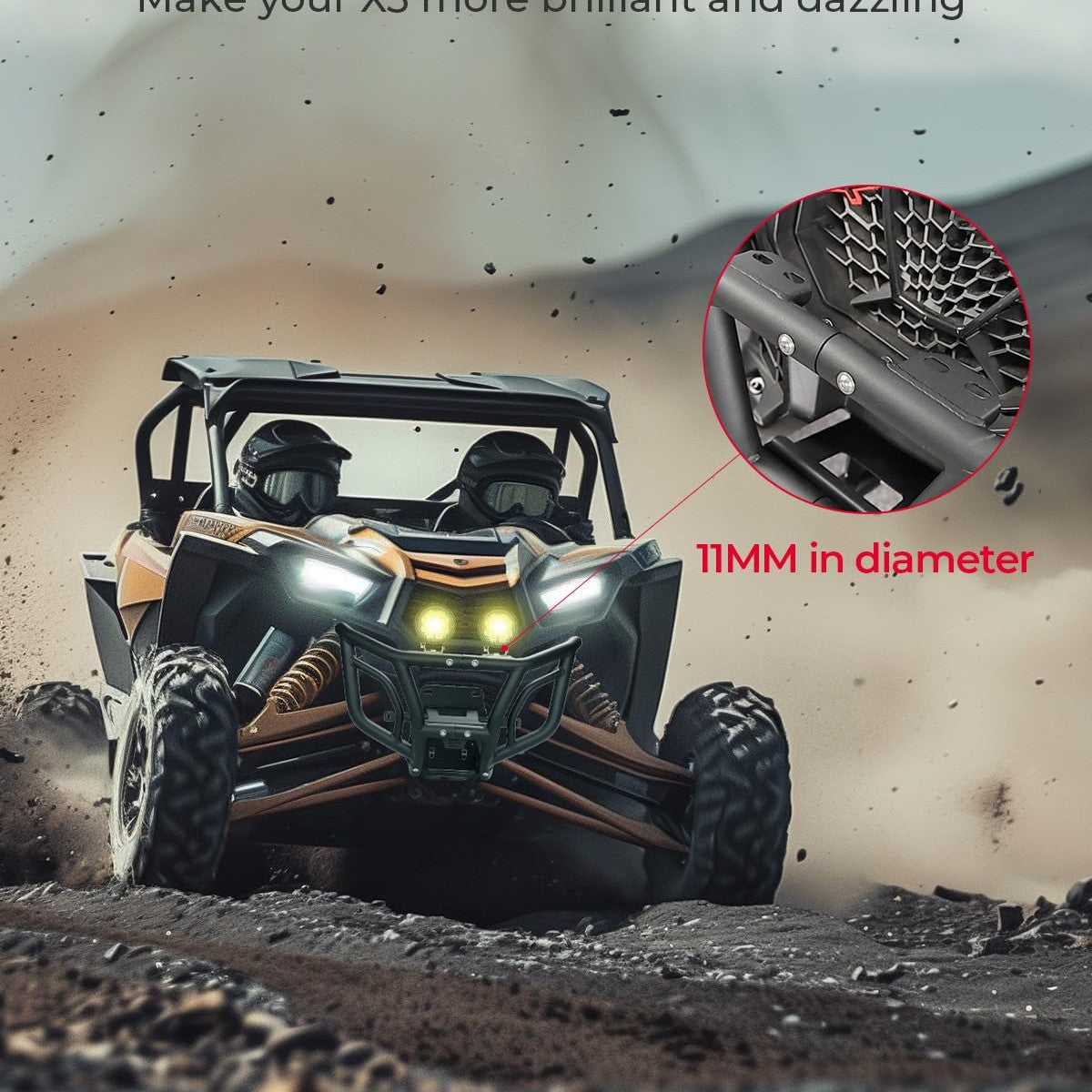 Kemimoto Can-Am Maverick X3/Max Spotlight Ready Front Bumper