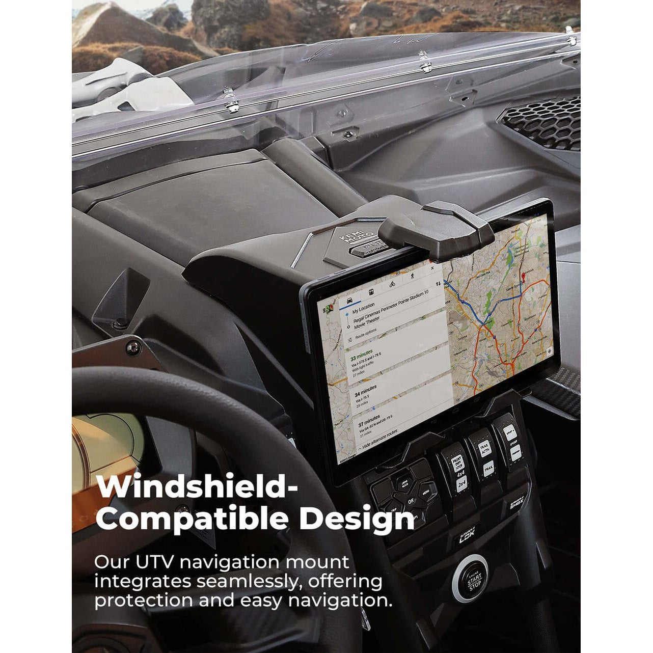 Kemimoto Can-Am Maverick X3/Max Tablet Holder with Storage Box
