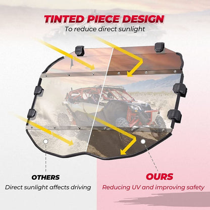 Kemimoto Can-Am Maverick X3/MAX Tinted Full Windshield