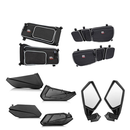 Kemimoto Can-Am Maverick X3/MAX Turbo R Door/Door Bags / Rear Side Mirror Combo
