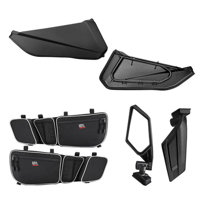 Kemimoto Can-Am Maverick X3/MAX Turbo R Door/Door Bags / Rear Side Mirror Combo