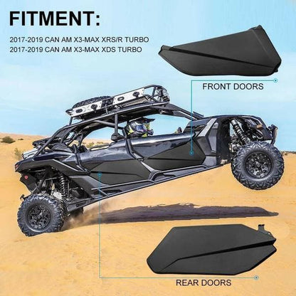 Kemimoto Can-Am Maverick X3/MAX Turbo R Door/Door Bags / Rear Side Mirror Combo