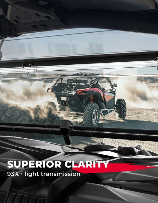 Kemimoto Can-Am Maverick X3/Max Upgraded Flip Windshield