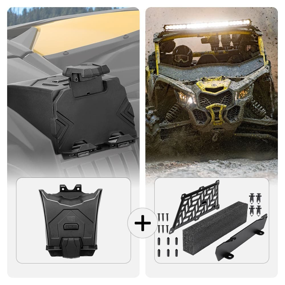 Kemimoto Can-Am Maverick X3 Navigation Storage Box Holder & Noise Reduction Kit