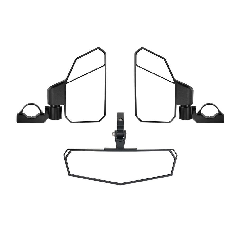 Kemimoto Can-Am Maverick X3 / RZR 1.6"-2" Roll Bar UTV Side Mirrors & Center Mirror